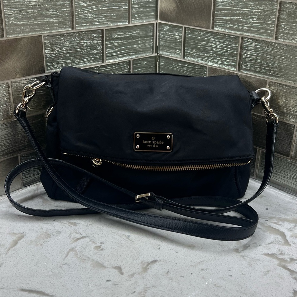 Kate Spade Black With gold Crossbody Bag